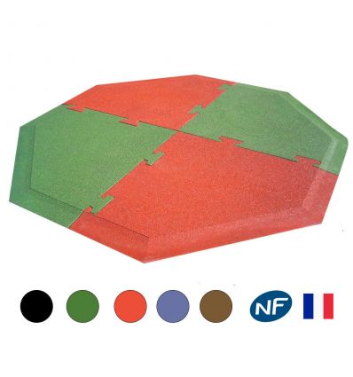 Kit dalle amortissante pour jeux à ressort norme NF et EN fabriqué en France