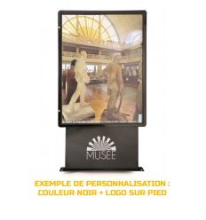 Caisson avec personnalisation couleur noir et logo