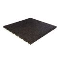 Photo : Dalle amortissante aire de jeux premium - 500 x 500 mm Noir - SBR - 25 mm - Sans