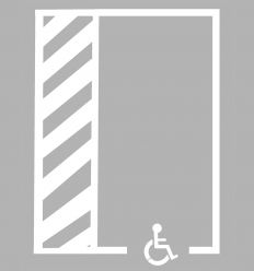 Kit pochoir place de parking handicapé