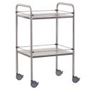 Photo : Guéridon médical inox 2 plateaux - L. 60 x l. 40 cm - Avec - Sans