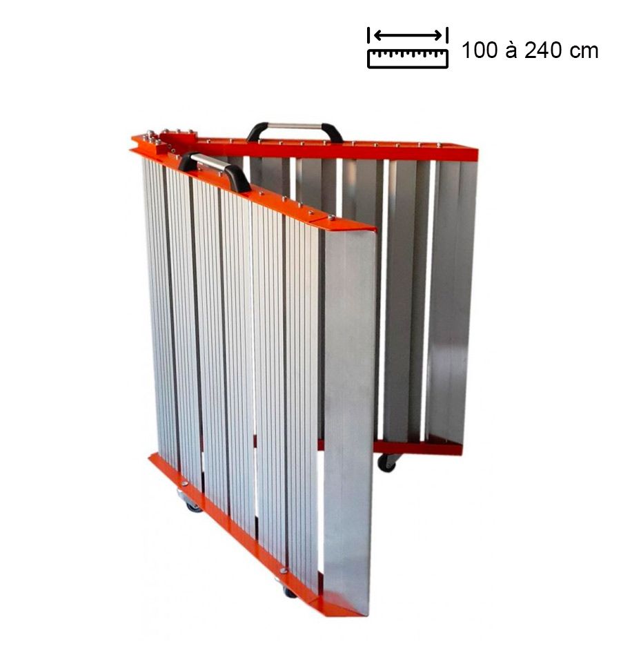 Rampe d'accès aluminium longueur 1 m X 90 cm