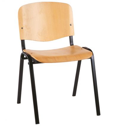 Chaise d'accueil bois sans accoudoirs