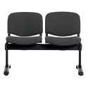 Photo : Chaise sur poutre assise tissu Tissu - Noir - 2 places - Sans - Tissu classique