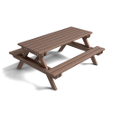 Photo : Table de pique-nique en plastique recyclé