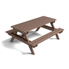Table de pique-nique en plastique recyclé