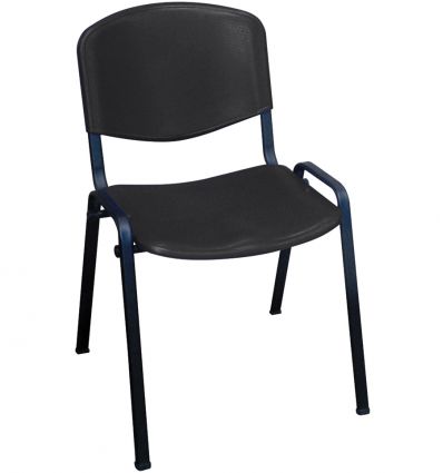 Chaise salle d'attente plastique noir époxy