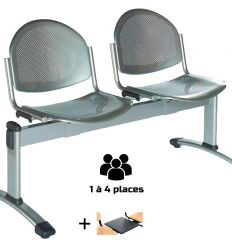 Siège sur poutre assise métal 1 à 4 places