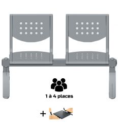 Chaise poutre salle d'attente métal 1 à 4 places