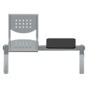 Photo : Chaise poutre salle d'attente métal 1 place - Avec