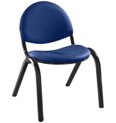 Chauffeuse salle d'attente métal tissu bleu