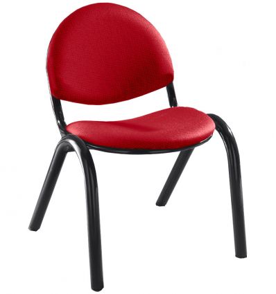 Chauffeuse salle d'attente métal tissu rouge