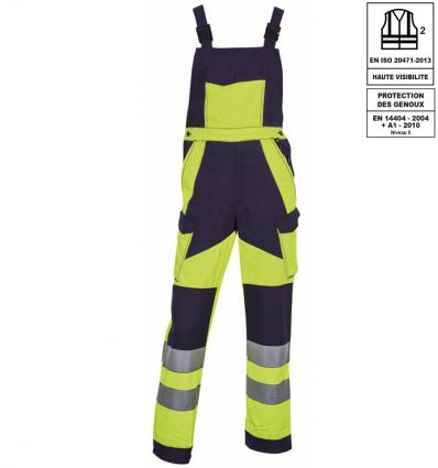 Salopette de Travail Haute Visibilité Jaune