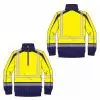 Sweat Col zip Haute Visibilité Jaune