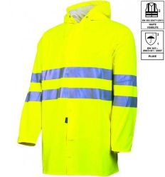 Veste de Pluie Haute Visibilité Imperméable Jaune