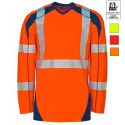 Photo : T-shirt Haute Visibilité Manche Longue Orange - XL