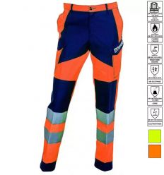 Pantalon Multinorme Haute Visibilité Orange Homme