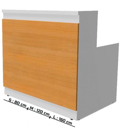 Banque d'accueil droite ouverte taille