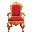 Photo : Fauteuil rouge Pere Noel​ Trône classique