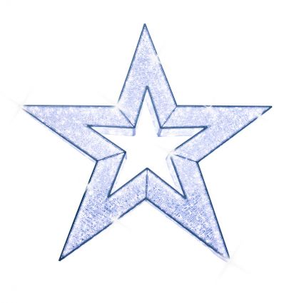 Etoile lumineuse vue de face couleur blanc