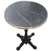 Table bistrot CHR plateau marbre noir