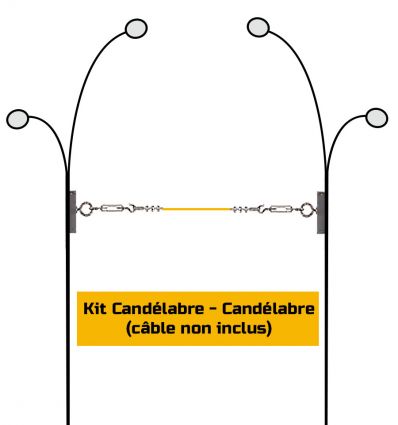 Kit de fixation traversée de rue Candélabre-Candélabre