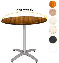 plateau table bistrot ronde 5 décors différents
