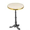 table bistrot marbre laiton 3 pieds