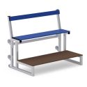 Photo : Escalier pour gradins en aluminium 2 rangs