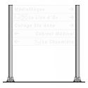 Photo : Lot de 2 mâts pour bimât Rond (Ø 76 mm) - 1000 mm - À sceller - Aluminium anodisé