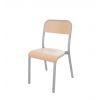 Chaise scolaire 4 pieds dossier rectangulaire taille T4 grise