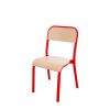 Chaise scolaire 4 pieds dossier rectangulaire taille T3 rouge