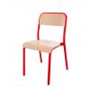 Chaise scolaire 4 pieds dossier rectangulaire taille T5 rouge
