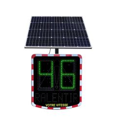 Radar de vitesse pédagogique solaire réglementaire