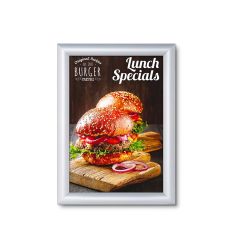Porte affiche plexi a4 profilé aluminium coins droits