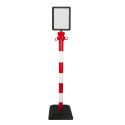 Photo : Porte affiche A4 sur pied en PVC Rouge et blanc