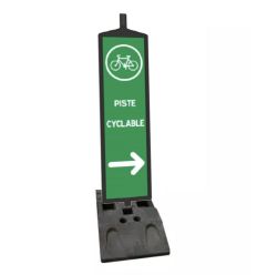 Balise piste cyclable avec plastobloc