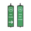 Photo : Balise Piste Cyclable Piste cyclable (flèche vers la droite) - Sans