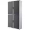 Armoire à rideaux blanc et anthracite