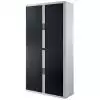 Armoire à rideaux blanc et noir