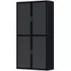 Armoire à rideaux noir anthracite