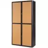 Armoire à rideaux noir hêtre