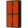 Armoire à rideaux noir orange