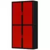 Armoire à rideaux noir rouge