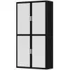 Armoire à rideaux noir blanc