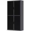 Armoire à rideaux anthracite noir