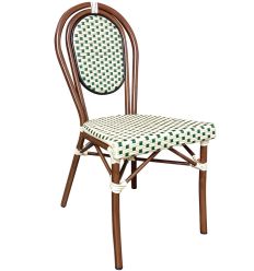 chaises bistrot blanche crème et vertes