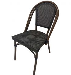 chaise bistrot paris textilène gris foncé