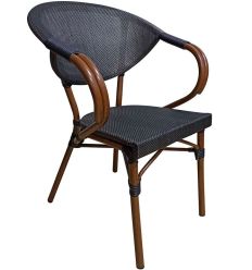 chaise terrasse bistrot parisien gris foncé