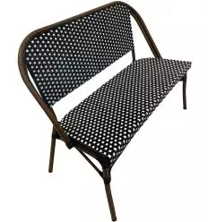 banquette bistrot parisien en rotin synthétique